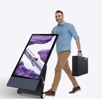 55 pouces extérieur étanche Android pliable Portable publicité alimenté par batterie affichage numérique Lcd affiche écran avec caméra