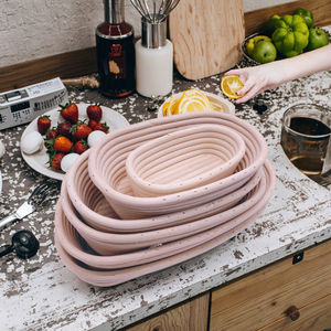 Outil essentiel d'épreuvage en rotin naturel pour <span class=keywords><strong>pain</strong></span> <span class=keywords><strong>au</strong></span> <span class=keywords><strong>levain</strong></span> ovale pour la pâtisserie Banneton Basket Baker's Must-Have - Product Image 2