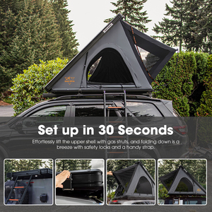 Tente de toit rigide imperméable à double couche pour toutes les saisons avec ouverture automatique rapide pour le camping 4x4 - Product Image 4