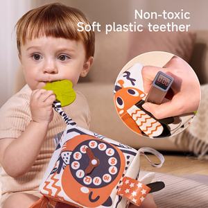 Tumama Kids Preschool Learning <strong>Toys</strong> Cloth Crinkle <strong>Baby</strong> <strong>Tissue</strong> <strong>Box</strong> <strong>Toy</strong> High Contrast Black White Sensory <strong>Toy</strong> for Newborn 0-6 M - Product Image 6