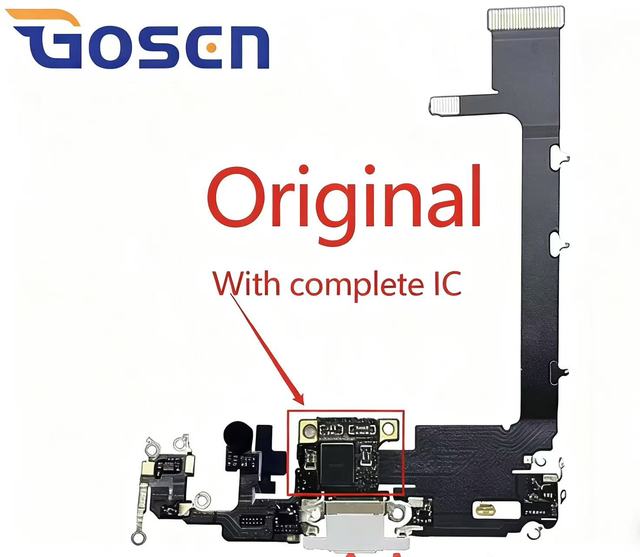 GOSEN Charging Dock USB Charger Port for iPhone 11 12 13 14 15 Replacement Mic Flex Cable Parts Mobile Phone Flex Cables"