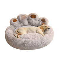 Coussin de couchage pour chat et chien en fourrure épaisse, matériau épaissi, style classique, luxueux, moderne, confortable, pliable