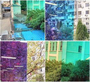 02XC 새로운 디자인 PET 스팽글 필름 롤 자수 및 애완 동물 장식 스팽글을위한 레인보우 프린트 색상 - Product Image 5