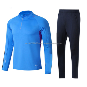 Conjunto de Camiseta de Fútbol Personalizable con Logotipo, Media Cremallera, Transpirable, de Secado Rápido, Unisex, para Entrenamiento - Product Image 3
