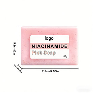 Savon rose à la niacinamide 100g, nettoyant blanchissant pour le visage, nettoyage en profondeur, éclaircissant, hydratant, pour le visage et le corps, pour les soins quotidiens de la peau - Product Image 3