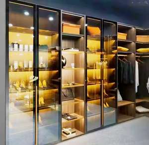 Porta scorrevole con telaio in alluminio per armadio personalizzato, profilo in alluminio per porta di vetro - Product Image 3