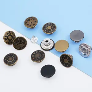 hot selling Factory Price Denim Button Metal Jeans Button With Rivets For Jeans