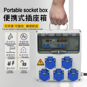 Draagbare Ip67 Waterdichte Industriële Contactdoos Set Aan De Muur Gemonteerde Mobiele Stroomverdeelapparatuur Voor Buitenbouw - Product Image 2