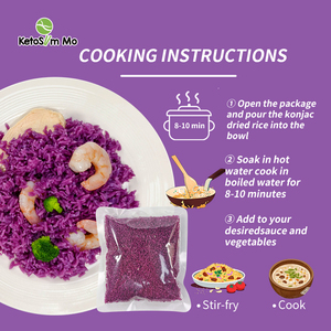 Ketoslimmo Gewichtsreduktion Keto-Diät Shirataki-Reis Konjak Trockener Lila Süßkartoffel-Reis - Product Image 3