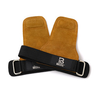 Protector de Palma Personalizado de Cuero Vacuno para Levantamiento de Pesas, Peso Muerto, Press de Banca, Dominadas, Culturismo y Powerlifting