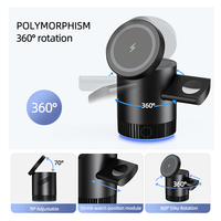 Aluminium Abs 15W 3 1 Opvouwbare Kubus Nieuwe Verbeterde Draadloze Oplader Houder Magnetische Multifunctionele Multifunctionele Laders