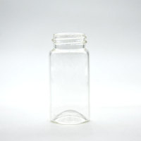 Nouveau style flacon en verre de 20ml bouteille en verre à large bouche avec logo papillon bouchon à vis bouchon en plastique