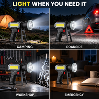 Lampe de travail LED Bright Bird 300lm 6000K blanche, projecteur portatif IP44, batterie Li-ion 18650, atelier, garage, jardin