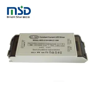 0/1-10V 30W dimmable constant current led driver 700mA 900mA 1200mA for indoor lighting