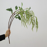 Fleur artificielle haut de gamme, type Rolis tombant, à deux branches, pour décoration intérieure