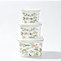 Grand bol carré en émail écologique Luhong, avec couvercle, résistant au four, facile à nettoyer, multi-usages, pour le stockage des aliments, le camping