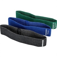 Bandes de résistance en tissu à code couleur, ensemble de bandes élastiques en boucle pour Pilates, yoga, entraînement de force, fitness à domicile