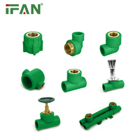 Raccords de tubes haute pression personnalisés du fabricant IFANPlus 20-110mm Raccords de plomberie PPR Raccords de tuyauterie d'eau PPR verte