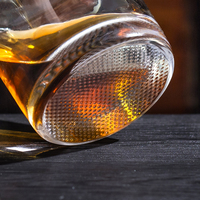 Decantador de Cristal al por Mayor con Tapón de Silicona de 750ml, Estilo Clásico para Whisky, Vino, Brandy y Bourbon