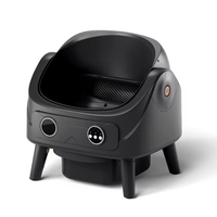 Bac à litière intelligent pour chat à nettoyage automatique, ouverture supérieure, avec contrôle par application, design ventilé, certifié CE ROHS FCC