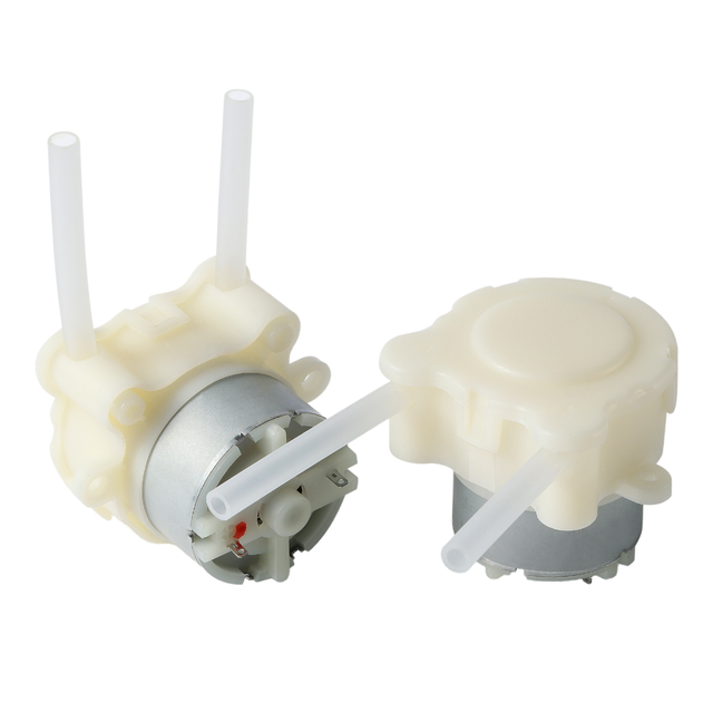 Low Noise Brush Motor Permanent Magnet DC 3.7V 12V Miniature Water Pump 100-300mLPM Peristaltic Dosing Pump 3000 RPM Smart Home