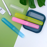 Kotak Sikat Gigi Silinder Minimalis Modern Plastik Portabel Mewah Warna-warni Berlapis Matte Anti Debu
