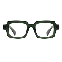 Gafas Ópticas de Montura Completa, Diseño Vintage, Logotipo Personalizado, Acetato Grueso Biselado, Rectangulares para Hombre, Ecológicas y Ligeras, en Oferta