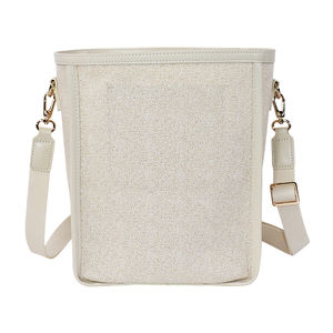 Bolso Bandolera Bohemio Ecológico Simple con Patrón de Letras, Diseño Unisex, Se Puede Llevar en la Mano, Correa de Hombro Desmontable - Product Image 3