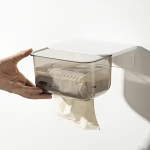 กล่องทิชชู่แบบแขวนผนัง,กล่องใส่กระดาษชำระใช้ในบ้านทำจากพลาสติกอเนกประสงค์