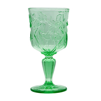 Ensemble de verres à vin transparents violets rétro de luxe, verres de mariage, 3 hauteurs différentes, motif d'orchidée en relief 3D, pour les fêtes et les cadeaux