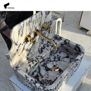 Tostone Luxueux Naturel Calacatta Viola Rectangle Marbre Évier Mural pour Conception Personnalisée Maison Villa Hôtel Décoration - Product Image 5