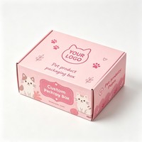 Boîte d'emballage personnalisable en gros, recyclable et économique pour jouets pour animaux, friandises, colliers et suppléments nutritionnels en papier