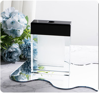 100ml Luxe Noir Cristal Reed Diffuseur Bouteille Vide Épais Verre Parfum Maison Décoratif Artisanat