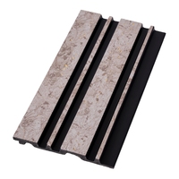 Panneau mural en PS à texture premium, imitation bois coréen, lames de charbon, panneau mural cannelé en polystyrène pour intérieur, lambris 3D pour chambre et plafond