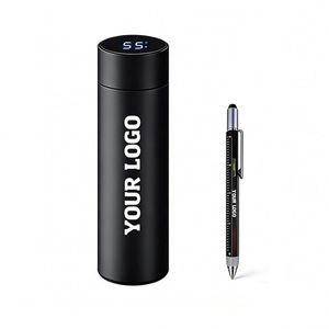 Vaso Térmico LED Inteligente con Temperatura Personalizable, Logotipo Personalizado, Acero Inoxidable, Pantalla de Temperatura, Termo, Regalo Promocional para Viajes de Negocios - Product Image 1