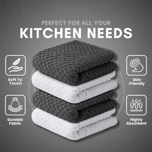 Serviettes de cuisine rayées en ananas en gros, multicolores, super douces, absorbantes, design anti-peluches, serviettes à <span class=keywords><strong>vaisselle</strong></span> en vrac - Product Image 4