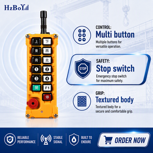 F24-12D Industrial Wireless Remote <strong>Controller</strong> Double Speed Waterproof Hoist Crane 100-300m Range - Product Image 1