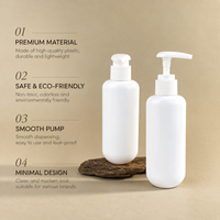 Botol Lotion Silinder Plastik PET Kosong Grosir dengan Pompa OEM ODM Sprayer Sablon untuk Krim Wajah Lotion Krim