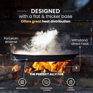 2024 all'ingrosso OEM ODM metallo in ferro famiglia riunione <span class=keywords><strong>giardino</strong></span> Party campeggio dimensioni personalizzate Paella Pan - Product Image 2