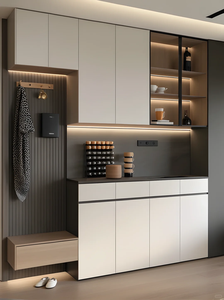 ארון בגדים מודרני ארון כניסה רב תכליתיים ארון כניסה ארון בגדים דקורטיביים עם תאורה אווירה - Product Image 4