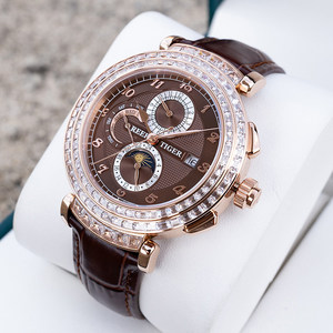 Reloj Unisex Elegante con Esfera Grande, Diseño de Cielo Estrellado, Mecanismo de Diamantes Completo y Super Complejo - Product Image 1