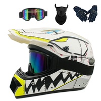 Casque de moto tout-terrain, cadeau gratuit, vtt, Motocross, casque intégral