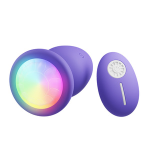 <span class=keywords><strong>Plug</strong></span> Anal Vibrador de Silicone com Luz LED Recarregável por USB e Controle Remoto Sem Fio para Casais e Homens - Product Image 6