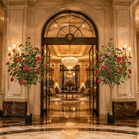 Árbol de Camelia Artificial en Maceta, Árbol Topiario de Flores Multicolores para Decoración de Interiores de Casa, Hotel y Vestíbulo, Venta al por Mayor