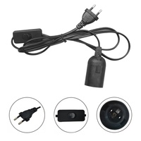 Base de lampe E27 EU 2 broches, suspension, douille d'ampoule, adaptateur de cordon avec interrupteur marche/arrêt, support de lampes
