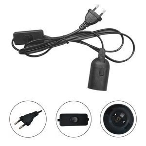 <span class=keywords><strong>Base</strong></span> de Lámpara E27 EU de <span class=keywords><strong>2</strong></span> Pines, Adaptador de Cable para Lámpara Colgante con Interruptor de Encendido/Apagado, Soporte para Bases de Lámparas - Product Image 3