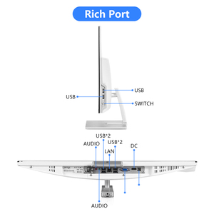 PC Todo en Uno Ultra Delgado de 23.8 Pulgadas con Pantalla IPS FHD sin Bordes, CPU Intel de 11.ª Generación <span class=keywords><strong>I5</strong></span> <span class=keywords><strong>11260H</strong></span>, 8GB de RAM DDR4, SSD de 512GB - Product Image 3