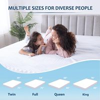 Surmatelas en mousse à mémoire de forme avec gel rafraîchissant de 6 pouces, matelassé, pliable, avec design incurvé, fonction de soulagement de la pression