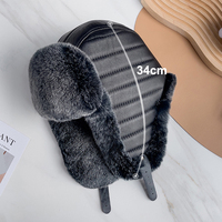 Sombreros cálidos de piel de oveja auténtica para invierno, gorro de piel de conejo Rex, Ushanka, 2022