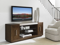 Meuble TV de salon de style moderne, meuble de rangement TV en bois sur mesure pour les familles multiples américaines